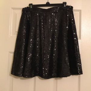 Black sequin skirt